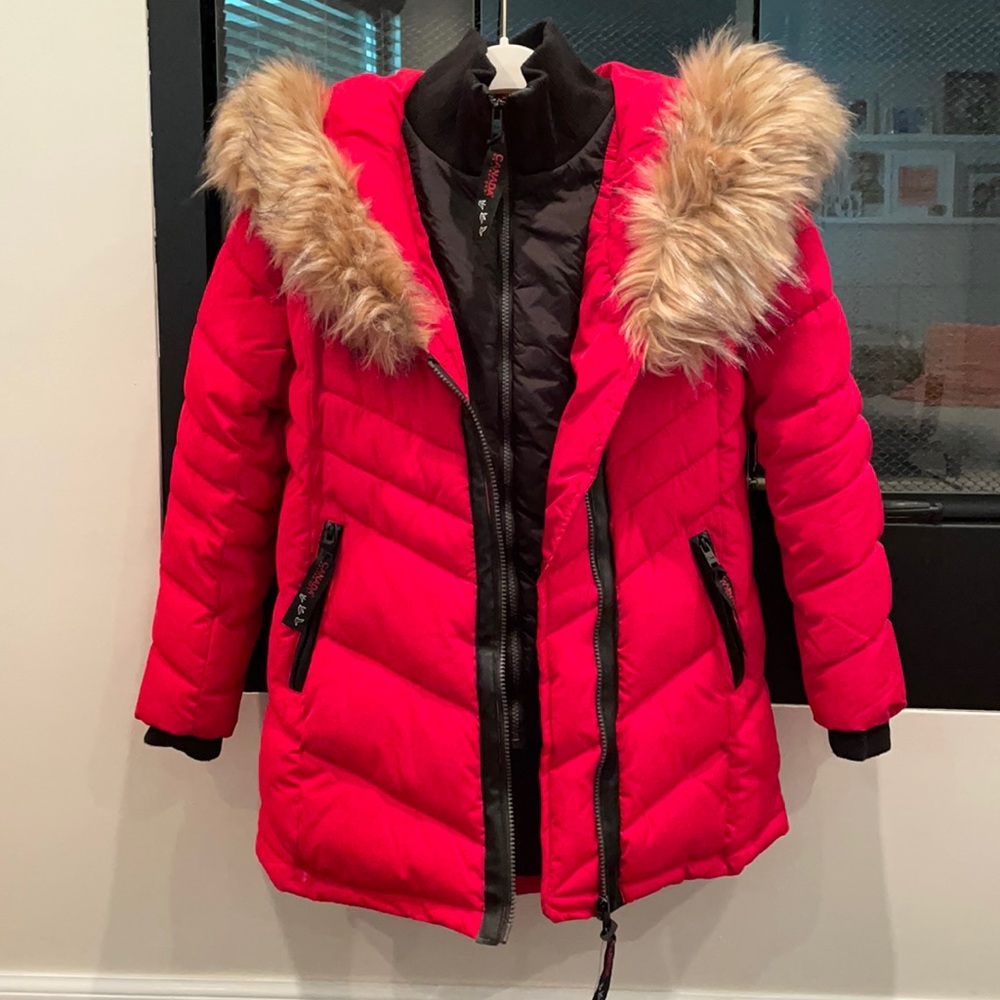 Canada Weather Gear Red Puffer Coat - Girls 10/12